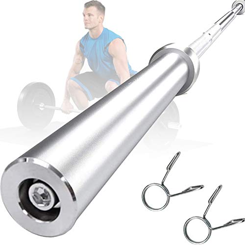 Barra Olímpica,Acero Sólido Barra de Pesas Barra Z,Body Pump Barra,Barra de Musculación,Barra de Fitness,Entrenamiento en el Hogar, de Acero Resistente,Fitness Barra de Gimnasio(Size:47in)