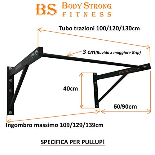 Barra para flexiones/dominadas (muscle up & pull up), bíceps, crossfit, fitness y fisicoculturismo, Arancio(Supporti)-Nero(Barra), 100x90 cm Barra para flexiones/dominadas (muscle up & pull up), bíceps, crossfit, fitness y fisicoculturismo, Arancio(Supporti)-Nero(Barra), 100x90 cm