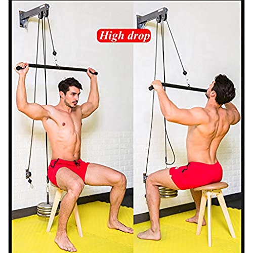 Barra Triceps Tríceps Máquina De Ejercicios Montado En La Pared Sistema De Poleas De Cable Montado En La Pared Muscular De La Aptitud Integral Entrenador, Curl De Bíceps, Tríceps Ejercicios De Estiram