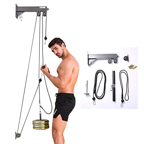 LFJ Poleas Gimnasio para Casa Fitness DIY Triceps Polea Gym Cable Máquina  Musculacion Kit Sistema Poleas Entrenamiento de Fuerza del Brazo