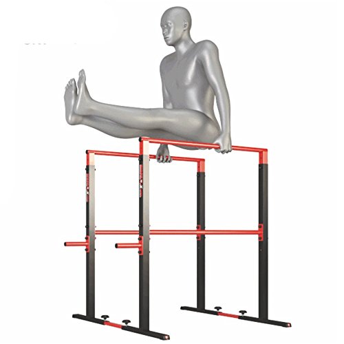 Barras de Altura Ajustable 95-105cm para Dominadas, Màximo de 275kg Crossfit, Calistenia Dip Estación, Paralelas,