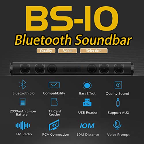 Barras de Sonido para TV, Bluetooth 5.0, Profesional Sonido Envolvente Altavoz para TV/Home Cinema, Apoyo HDMI/Coaxial/AUX/óptico/USB, Compatible para TV, Moviles, Tableta,Montable en la Pared (56CM) Barras de Sonido para TV, Bluetooth 5.0, Profesional Sonido Envolvente Altavoz para TV/Home Cinema, Apoyo HDMI/Coaxial/AUX/óptico/USB, Compatible para TV, Moviles, Tableta,Montable en la Pared (56CM)
