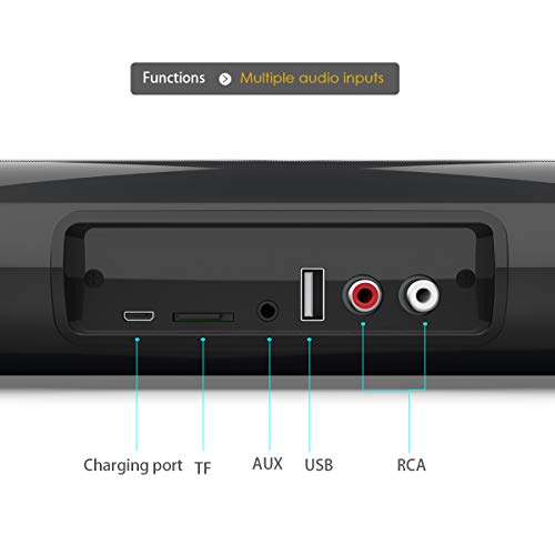Barras de Sonido para TV, Bluetooth 5.0, Profesional Sonido Envolvente Altavoz para TV/Home Cinema, Apoyo HDMI/Coaxial/AUX/óptico/USB, Compatible para TV, Moviles, Tableta,Montable en la Pared (56CM) Barras de Sonido para TV, Bluetooth 5.0, Profesional Sonido Envolvente Altavoz para TV/Home Cinema, Apoyo HDMI/Coaxial/AUX/óptico/USB, Compatible para TV, Moviles, Tableta,Montable en la Pared (56CM)