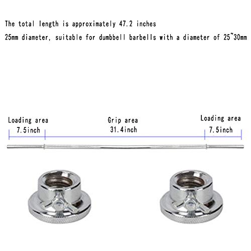 Barras mancuerna barra olímpica, duradero Barra manillar Mango for Training Sport entrenamiento, el entrenamiento con pesas aptitud pecho de alta intensidad sólido Tamaño: 25 mm Contrapeso for 47.2inc