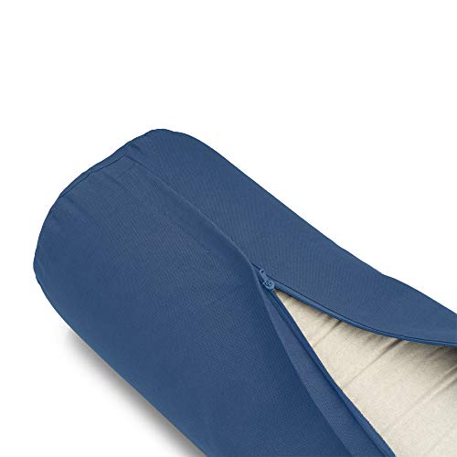 basaho Bolster Yoga | Algodón Orgánico (Certificación Gots) | Cáscara de Trigo Sarraceno | Funda Extraíble Lavable (Azul Empolvado) basaho Bolster Yoga | Algodón Orgánico (Certificación Gots) | Cáscara de Trigo Sarraceno | Funda Extraíble Lavable (Azul Empolvado)