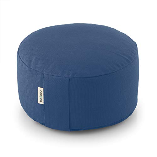 basaho Wheel Zafu Cojín de Meditación | Algodón Orgánico (Certificación Gots) | Cáscara de Trigo Sarraceno | Funda Extraíble Lavable (Azul Empolvado) basaho Wheel Zafu Cojín de Meditación | Algodón Orgánico (Certificación Gots) | Cáscara de Trigo Sarraceno | Funda Extraíble Lavable (Azul Empolvado)