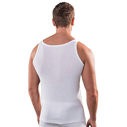 Bascar - Chándal para Hombre, chándal para Hombre, Chaleco, Chaleco, Chaleco, Ropa Deportiva, Deporte, Gimnasio, Outfit, Traje de Ocio Blanco L