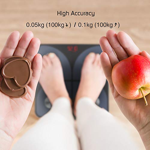 Báscula de Baño Digital Báscula Inteligente Báscula Grasa Corporal Bluetooth, Wireless Báscula Analizar Más de 13 Funciones, Monitores de Composición Corporal Máximo 180 kg para Andriod e iOS (Negro) Báscula de Baño Digital Báscula Inteligente Báscula Grasa Corporal Bluetooth, Wireless Báscula Analizar Más de 13 Funciones, Monitores de Composición Corporal Máximo 180 kg para Andriod e iOS (Negro)