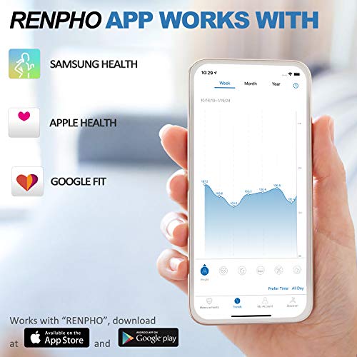 Bascula de Baño Digital Grasa Corporal, RENPHO Balanza Bluetooth Inteligente con App, Bascula Electrónica Analógica Monitores con Análisis Corporal, 13 Mediciónes de Peso IMC Visceral e Muscular Bascula de Baño Digital Grasa Corporal, RENPHO Balanza Bluetooth Inteligente con App, Bascula Electrónica Analógica Monitores con Análisis Corporal, 13 Mediciónes de Peso IMC Visceral e Muscular