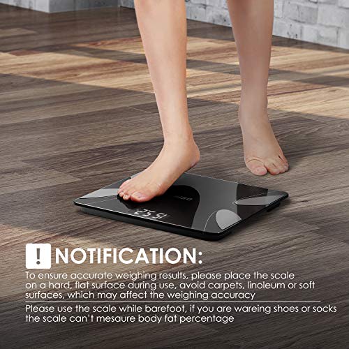 Báscula de Baño Inteligente Digital de Alta Medición Precisa, Bascula Grasa Corporal, Balanza Digital Baño con Bluetooth por iOS y Android App, Análisis Corporal de13 Funciones, 180 kg / 400 lb/30st. Báscula de Baño Inteligente Digital de Alta Medición Precisa, Bascula Grasa Corporal, Balanza Digital Baño con Bluetooth por iOS y Android App, Análisis Corporal de13 Funciones, 180 kg / 400 lb/30st.