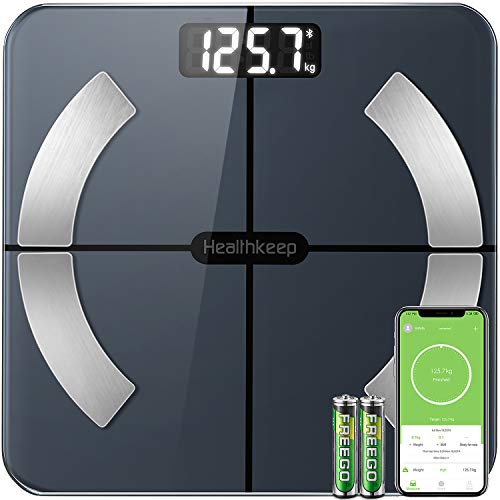 Báscula Grasa Corporal Báscula de Baño Wireless Báscula Baño Digital Analizar Más de 13 Funciones, Monitores de Composición Corporal Máximo 180kg para Andriod y iOS (Negro) Báscula Grasa Corporal Báscula de Baño Wireless Báscula Baño Digital Analizar Más de 13 Funciones, Monitores de Composición Corporal Máximo 180kg para Andriod y iOS (Negro)