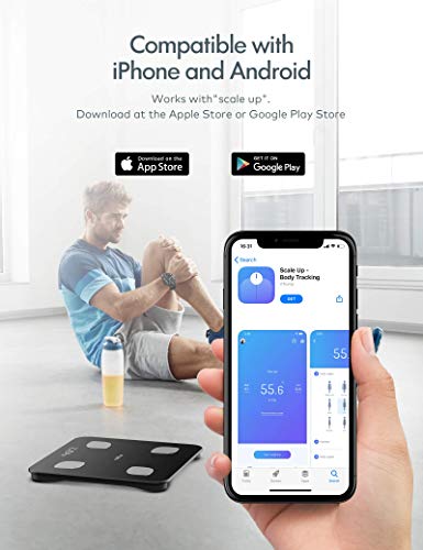 Báscula Grasa Corporal, Roffie Báscula de Baño Digital Báscula de Peso Inteligente con Indice de Grasa Corporal, Wireless Monitores de Composición Corporal Analizar 23 Funciones con APP Negro Báscula Grasa Corporal, Roffie Báscula de Baño Digital Báscula de Peso Inteligente con Indice de Grasa Corporal, Wireless Monitores de Composición Corporal Analizar 23 Funciones con APP Negro
