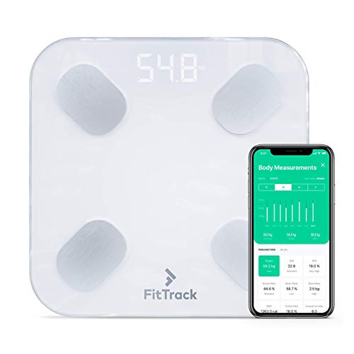 Báscula Inteligente FitTrack Dara Aprobada Por la FDA - Báscula de Baño Digital Bluetooth - Android & iOS - Báscula Grasa Corporal y Muscular - Monitor de Composición Corporal Con 17 Indicadores Báscula Inteligente FitTrack Dara Aprobada Por la FDA - Báscula de Baño Digital Bluetooth - Android & iOS - Báscula Grasa Corporal y Muscular - Monitor de Composición Corporal Con 17 Indicadores