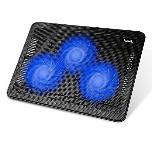 Base de Refrigeracion Portatil Ventilador gaming cooler HAVIT HV-F2056 Refrigeracion Gaming de 15,6 a 17 Pulgadas con Puerto USB (Azul)