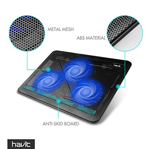Base de Refrigeracion Portatil Ventilador gaming cooler HAVIT HV-F2056 Refrigeracion Gaming de 15,6 a 17 Pulgadas con Puerto USB (Azul) Base de Refrigeracion Portatil Ventilador gaming cooler HAVIT HV-F2056 Refrigeracion Gaming de 15,6 a 17 Pulgadas con Puerto USB (Azul)
