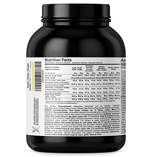 baseXnutrition, VEGAN Protein, proteínas vegetarianas la base vegana para una óptima mantenimiento muscular y la construcción de músculo, 1000g vainilla