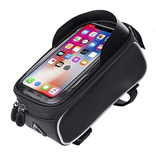 Bastidor de la bicicleta bolsa impermeable estupendo bolso de la bicicleta de gran capacidad Eva resistente a la presión de la pantalla táctil de TPU bolsa de manillar, con sol visera y cubierta de la Bastidor de la bicicleta bolsa impermeable estupendo bolso de la bicicleta de gran capacidad Eva resistente a la presión de la pantalla táctil de TPU bolsa de manillar, con sol visera y cubierta de la