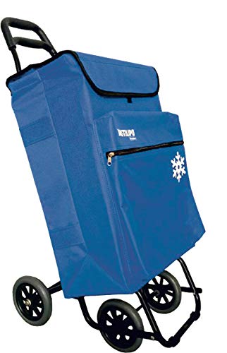 Bastilipo Julia Azul Oceano Carro de la Compra 4 Ruedas Plegables oceano-Bastilipo-50 litros de Capacidad con Bolsa termica y Bolsillo Interior, 50 litros