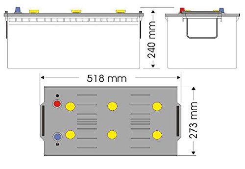 Batería Solar 250Ah / 12V TAB Motion Baterias para una descarga profunda utilizo para instalación solar Batería Solar 250Ah / 12V TAB Motion Baterias para una descarga profunda utilizo para instalación solar