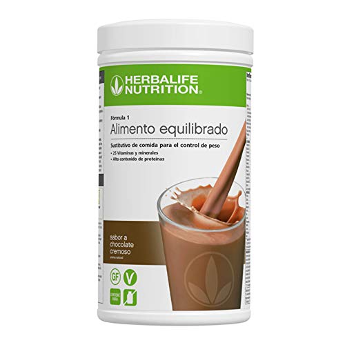 Batido Fórmula 1 Herbalife sustitutivo de comidas bajo en calorías. Rico en proteínas, vitaminas y minerales. Efecto saciante. Sabor chocolate cremoso 550 g Batido Fórmula 1 Herbalife sustitutivo de comidas bajo en calorías. Rico en proteínas, vitaminas y minerales. Efecto saciante. Sabor chocolate cremoso 550 g