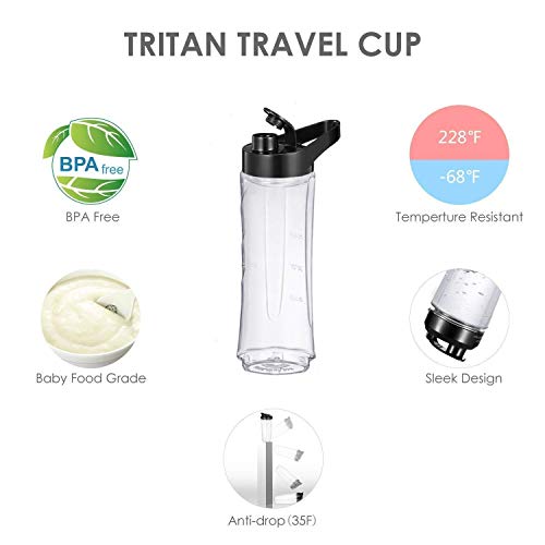 Batidora de Individual Licuadora de Batidos para Frutas y Verduras, Mini Licuadora para Batidos y Smoothies con 2 600ml Botellas sin BPA, Cuchillas Recubiertas de Titanio, 300W, Decen Batidora de Individual Licuadora de Batidos para Frutas y Verduras, Mini Licuadora para Batidos y Smoothies con 2 600ml Botellas sin BPA, Cuchillas Recubiertas de Titanio, 300W, Decen