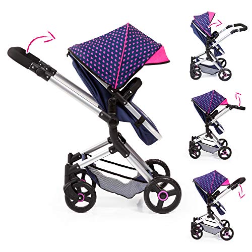 Bayer Design 18454Aa Cochecito de Muñecas "Neo Vario" Combolso Cambiador, Convertible, Plegable, Azul / Rosa Bayer Design 18454Aa Cochecito de Muñecas "Neo Vario" Combolso Cambiador, Convertible, Plegable, Azul / Rosa