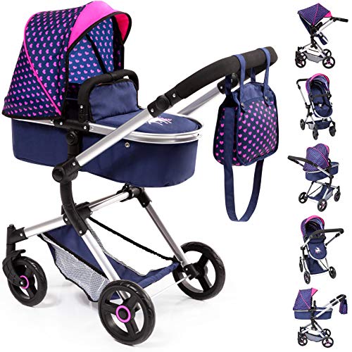Bayer Design 18454Aa Cochecito de Muñecas "Neo Vario" Combolso Cambiador, Convertible, Plegable, Azul / Rosa Bayer Design 18454Aa Cochecito de Muñecas "Neo Vario" Combolso Cambiador, Convertible, Plegable, Azul / Rosa