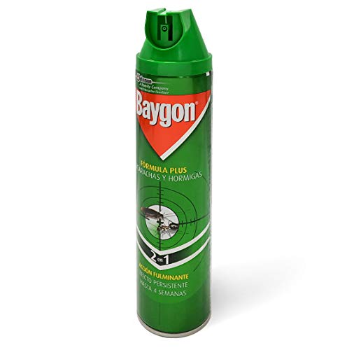 Baygon - Insecticida contra cucarachas y hormigas, Formula Plus, acción rápida y efecto duradero, 400ml Baygon - Insecticida contra cucarachas y hormigas, Formula Plus, acción rápida y efecto duradero, 400ml