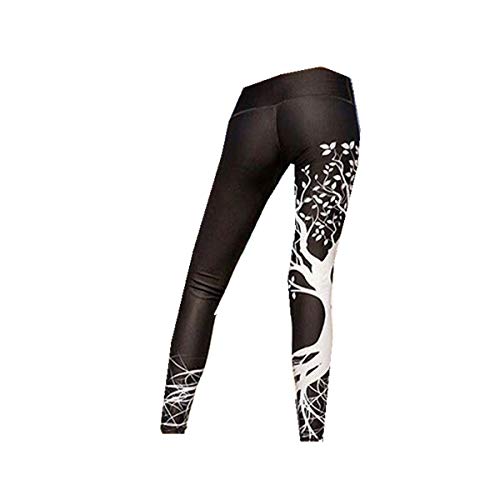 BaZhaHei Mujer Pantalones Largos Deportivos Patrón de árbol Leggings para Running, Yoga y Ejercicio Mujeres Mallas Deportivas ImpresióN De áRbol Deporte Fitness Gym Pantalon EláSticos Running Pilates