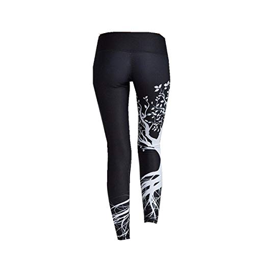 BaZhaHei Mujer Pantalones Largos Deportivos Patrón de árbol Leggings para Running, Yoga y Ejercicio Mujeres Mallas Deportivas ImpresióN De áRbol Deporte Fitness Gym Pantalon EláSticos Running Pilates