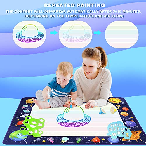 Baztoy Agua Dibujo Pintura Pizarra, Doodle Alfombra Mágica(100x70CM),Agua Doodle Estera de Agua Doodle Juguetes para Niñas 2 3 4 5 6 7 8 Años, Juguete Educativo Regalos Cumpleaños Navidad Baztoy Agua Dibujo Pintura Pizarra, Doodle Alfombra Mágica(100x70CM),Agua Doodle Estera de Agua Doodle Juguetes para Niñas 2 3 4 5 6 7 8 Años, Juguete Educativo Regalos Cumpleaños Navidad