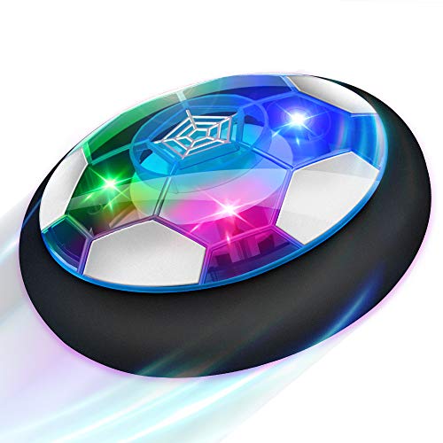 Baztoy Balón Fútbol Flotant, Recargable Pelota Futbol con Protectores de Espuma Suave y Luces LED, Balones Futbol Juguete Niños 3 4 5 6 7 8 9 10 11 12 Años, Air Power Soccer para Regalos Cumpleaños