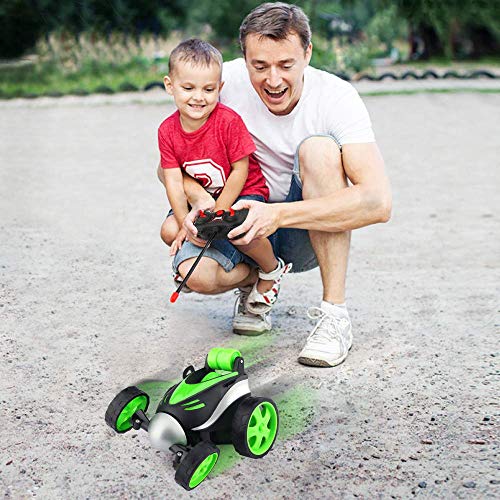 Baztoy Coche Teledirigido,Coche RC Acrobacia Rotación Volteo de 360 Grados, Mini Coches de Juguetes Niños 3 4 5 6 7 8 9 10 11 12 Años, Coche Radiocontrol para Regalos Navidad Cumpleaños