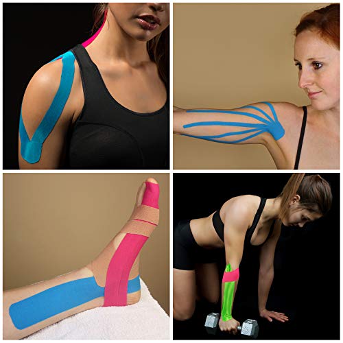 BB Sport 12 Rollos Cinta Kinesiología Tape 5 m x 5 cm Cinta Muscular E- Book Ejemplos Aplicación, Color:colores surtido BB Sport 12 Rollos Cinta Kinesiología Tape 5 m x 5 cm Cinta Muscular E- Book Ejemplos Aplicación, Color:colores surtido