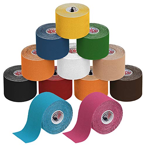 BB Sport 12 Rollos Cinta Kinesiología Tape 5 m x 5 cm Cinta Muscular E- Book Ejemplos Aplicación, Color:colores surtido BB Sport 12 Rollos Cinta Kinesiología Tape 5 m x 5 cm Cinta Muscular E- Book Ejemplos Aplicación, Color:colores surtido