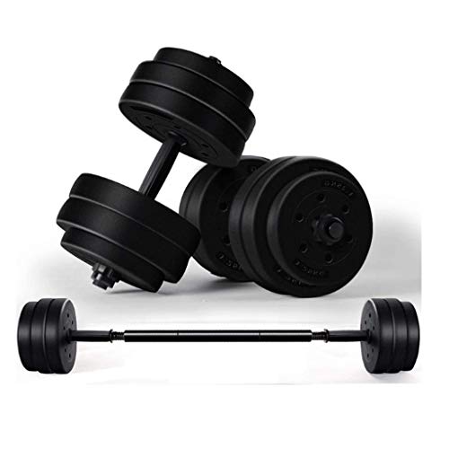 BBZZ Mancuerna multifuncional desmontable para interiores o para fitness, pesas ajustables para el hogar, equipo de gimnasio (tamaño: 20 kg (10 kg x 2)