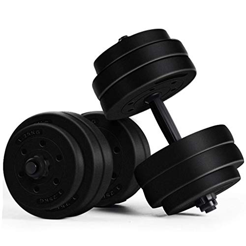 BBZZ Mancuerna multifuncional desmontable para interiores o para fitness, pesas ajustables para el hogar, equipo de gimnasio (tamaño: 20 kg (10 kg x 2) BBZZ Mancuerna multifuncional desmontable para interiores o para fitness, pesas ajustables para el hogar, equipo de gimnasio (tamaño: 20 kg (10 kg x 2)