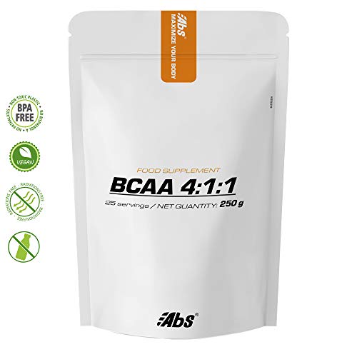 BCAA 4: 1: 1 EN POLVO * 25 raciones / BCAA 4: 1: 1 en polvo 250 g * Crecimiento muscular (anabolismo), fuerza, recuperación muscular * Garantía de satisfacción o reembolso * Fabricado en Francia