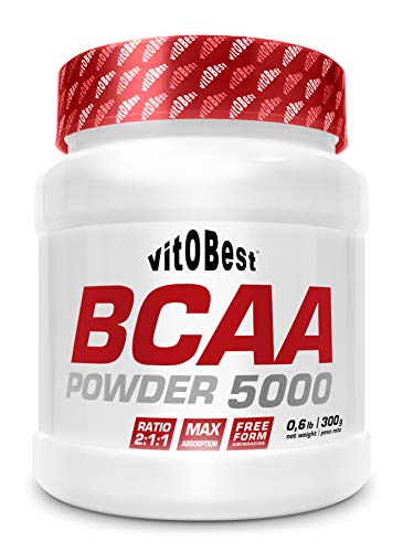 BCAA 5000 Powder - Aminoácidos Ramificados en Polvo y Cápsulas BCAA - Fuerte Recuperador Muscular - Suplementos Deportivos - Vitobest (Neutro, 300 Tablets) (Cola, 300g)