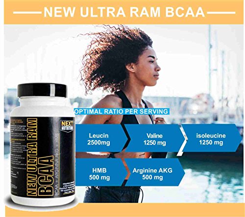 BCAA Aminoácidos Ramificados 200 Tabletas Mejoradas con HMB y Arginine AKG Fortalecimiento y Recuperación de la Masa Muscular Valina Leucina Isoleucina Suplementos Ciclismo Bodybuilding New Ultra Ram