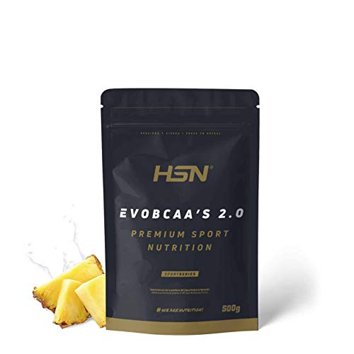 BCAA con Glutamina de HSN Evobcaa's 2.0 | Aminoácidos Ramificados Ratio 12:1:1 (L-Leucina + L-Valina + L-Isoleucina) | Recuperación y Ganar Masa Muscular | Vegano, Sin Lactosa, Sabor Piña, 500g BCAA con Glutamina de HSN Evobcaa's 2.0 | Aminoácidos Ramificados Ratio 12:1:1 (L-Leucina + L-Valina + L-Isoleucina) | Recuperación y Ganar Masa Muscular | Vegano, Sin Lactosa, Sabor Piña, 500g