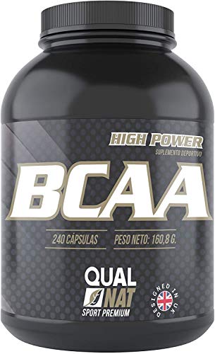 BCAA con Vitaminas B2 B6 | Suplemento Deportivo | 240 Cápsulas- Qualnat