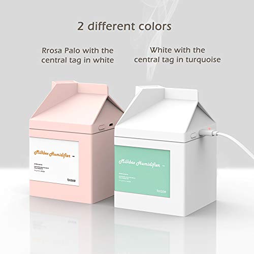 BCASE Mini Humidificador Ultrasónico, 260Ml, Difusor Sin Ruido, Forma de Caja Leche, Para Estudiante, Bebé, Yoga, SPA y Oficina, Fiestas y Cumpleaños, ROSA BCASE Mini Humidificador Ultrasónico, 260Ml, Difusor Sin Ruido, Forma de Caja Leche, Para Estudiante, Bebé, Yoga, SPA y Oficina, Fiestas y Cumpleaños, ROSA