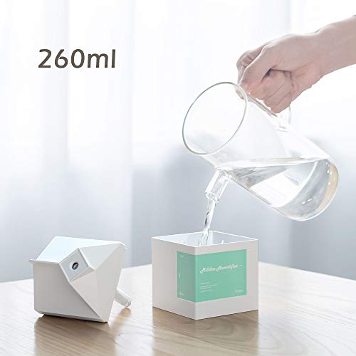 BCASE Mini Humidificador Ultrasónico, 260Ml, Difusor Sin Ruido, Forma de Caja Leche, Para Estudiante, Bebé, Yoga, SPA y Oficina, Fiestas y Cumpleaños, ROSA