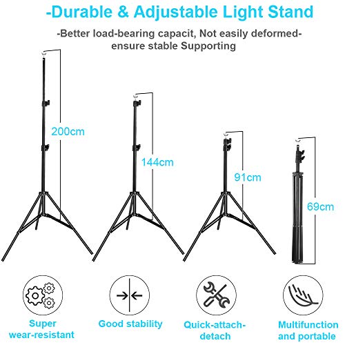 BDDFOTO Kit de Soporte de Estante de Fondo Ajustable de 2x3 Metros para Retrato, fotografía de Productos y grabación de Video, con Bolsa de Lona portátil BDDFOTO Kit de Soporte de Estante de Fondo Ajustable de 2x3 Metros para Retrato, fotografía de Productos y grabación de Video, con Bolsa de Lona portátil