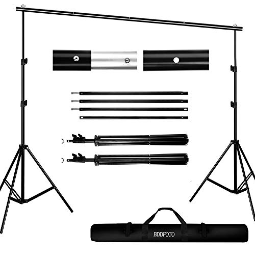 BDDFOTO Kit de Soporte de Estante de Fondo Ajustable de 2x3 Metros para Retrato, fotografía de Productos y grabación de Video, con Bolsa de Lona portátil