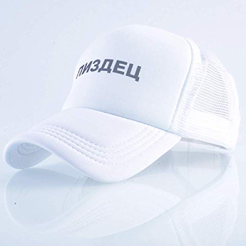 BDDLMM Moda de verano Gorra de béisbol Hombres y mujeres Letra rusa Hip Hop Sombreros Malla transpirable al aire libre Camionero BDDLMM Moda de verano Gorra de béisbol Hombres y mujeres Letra rusa Hip Hop Sombreros Malla transpirable al aire libre Camionero