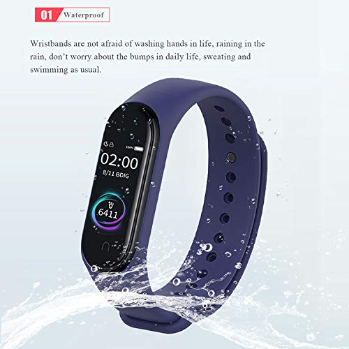 BDIG Pulsera Correa para Xiaomi Mi Band 4 Mi Band 3, Colorido Suave Silicona Pulsera Impermeable, Diseño de la Mejor para Pulsera Xiaomi Mi Band 4/3, Marrón, Large Strap Length (Set 2 8PCS)