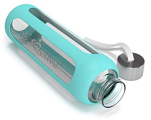 Be-Active Botella de Agua Motivacional de Vidrio con Tiempos de Bebida Hidratado borosilicato BPA Libre - 500ml, 1000ml Be-Active Botella de Agua Motivacional de Vidrio con Tiempos de Bebida Hidratado borosilicato BPA Libre - 500ml, 1000ml