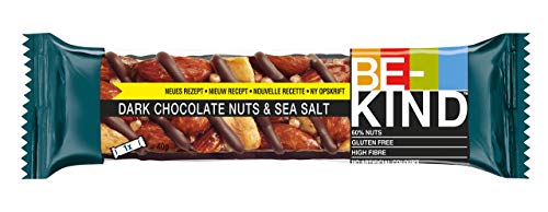BE-KIND Barrita de Frutos secos con chocolate negro y sal marina, paquete de 12 unidades
